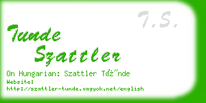 tunde szattler business card